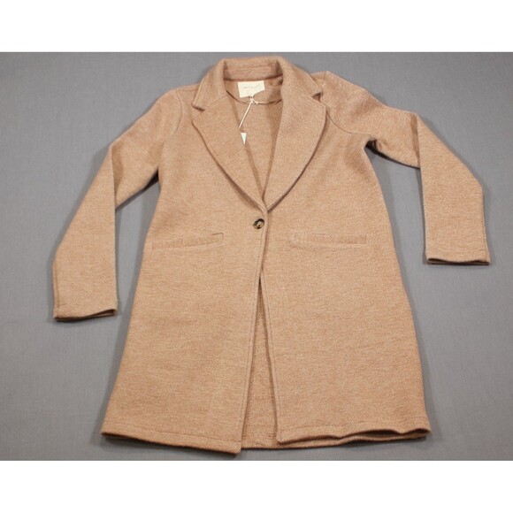 Thread & Supply Jackets & Blazers - Thread & Supply KENZIE COAT 1 Button Cashmere Blend Tan Sz S New With Tags